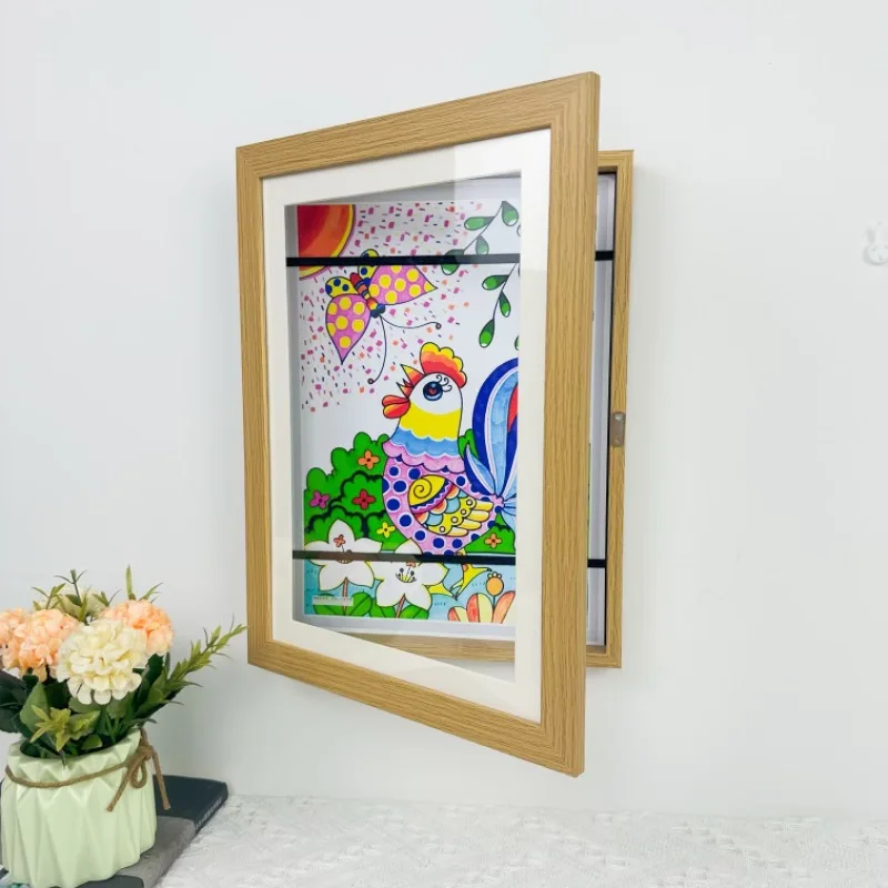 Engraved Wood Frame - 1pcs Children A4 Art Frames Magnetic