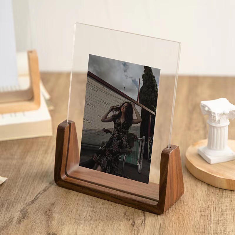 Engraved Wood Frame - Walnut/Beech Creative Photo Frame Acrylic U