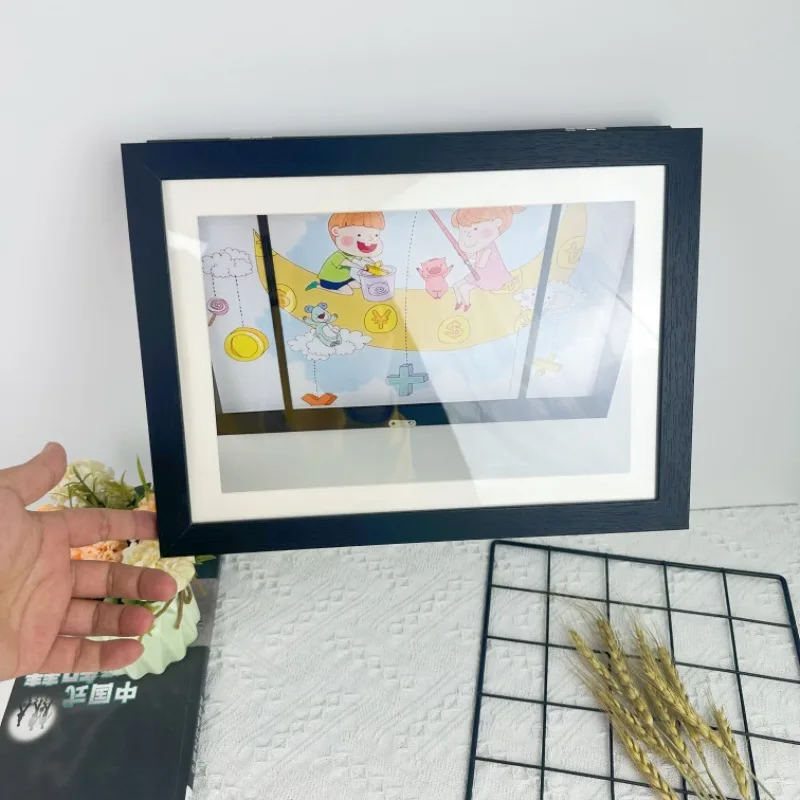 1pcs Children A4 Art Frames Ma - Engraved Wood Frame recension och pris