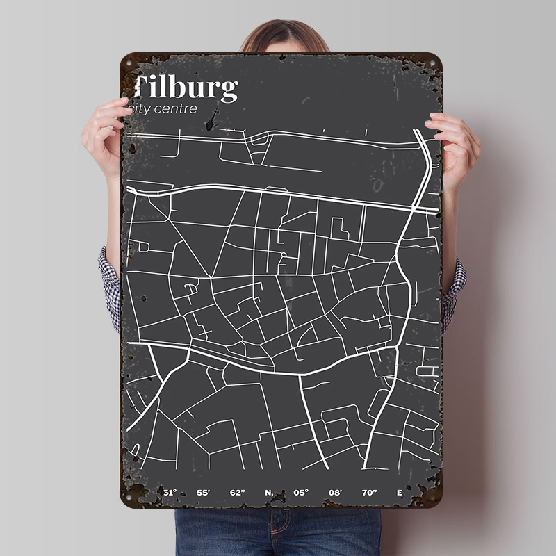 Tilburg City Centre Map Printe - Custom Map Poster recension och pris
