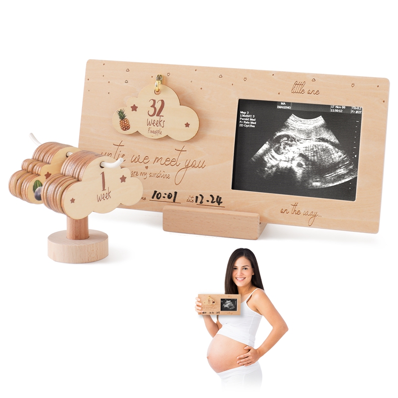 Sonogram Picture Frame Baby Ul - Engraved Wood Frame recension och pris