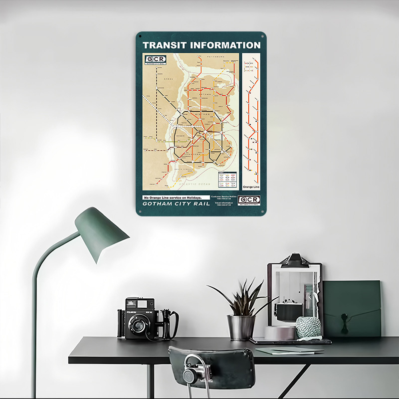 Gotham City Map Printed Poster - Custom Map Poster recension och pris