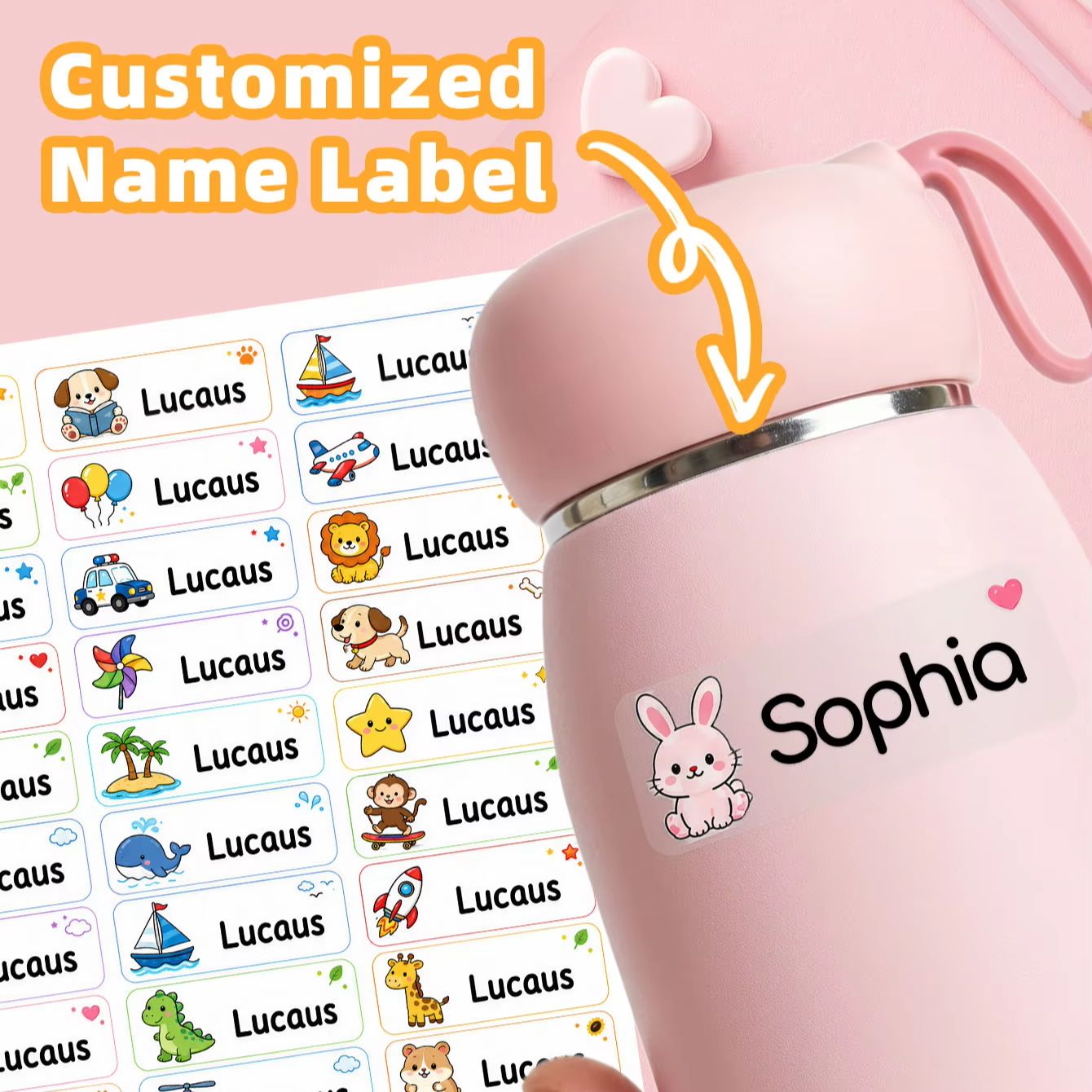 1-500PCS Custom Cartoon Name S - Personalised Candle Label recension och pris