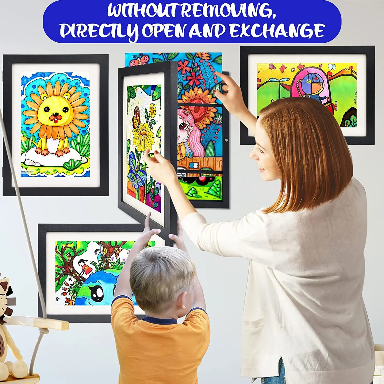 Children Drawing Frame A4 Wood - Engraved Wood Frame recension och pris