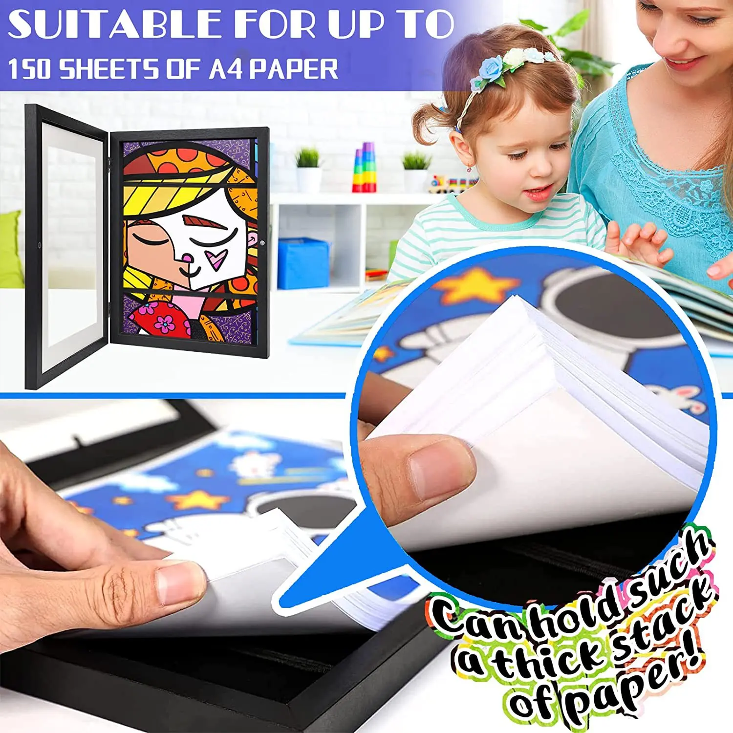 Children Drawing Frame A4 Wood - Engraved Wood Frame recension och pris