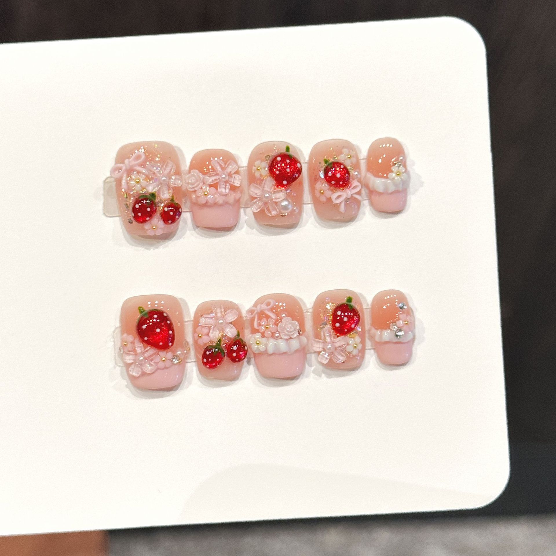 10pcs Cute Red Strawberry Pres - Pressed Flower Art recension och pris